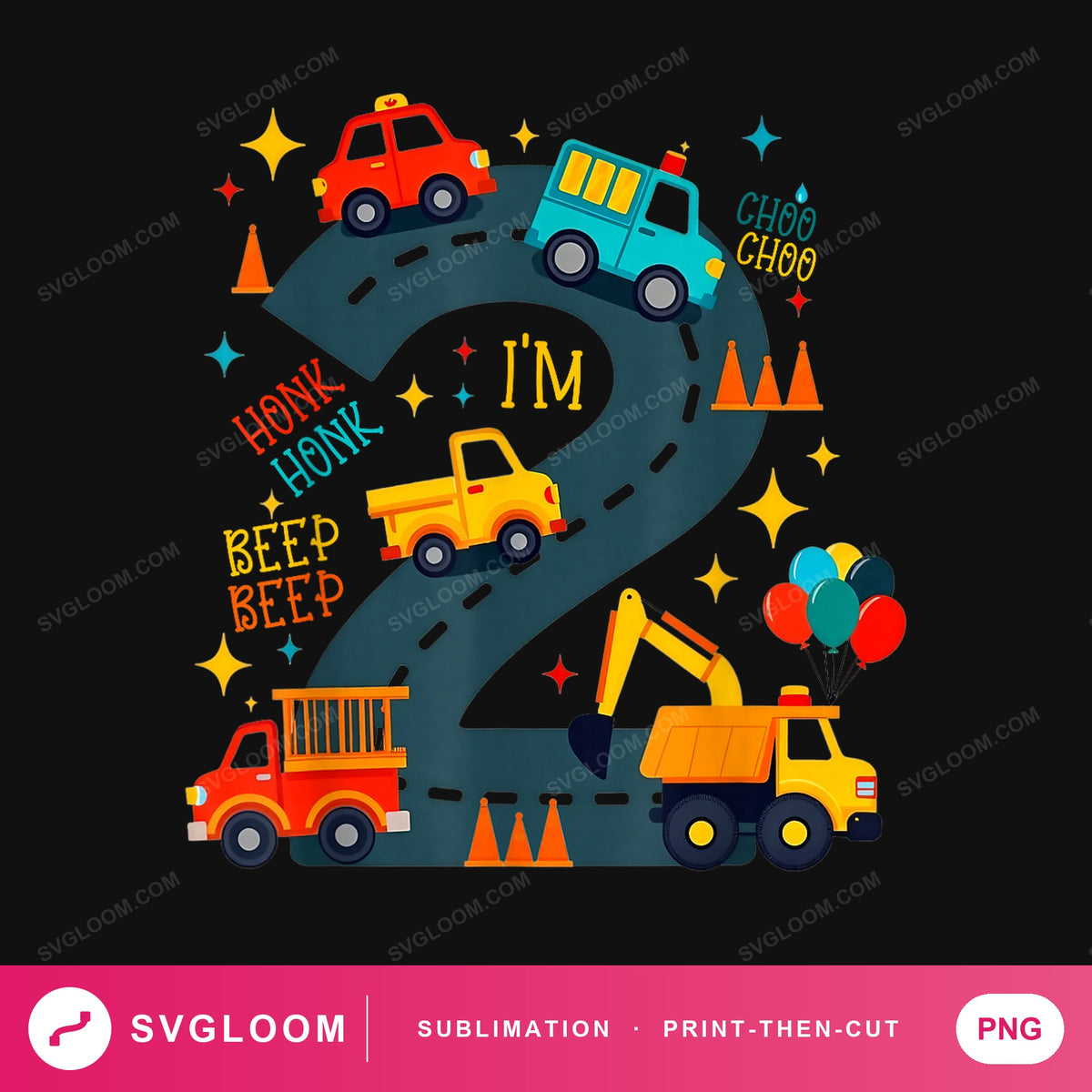 two-construction-truck-birthday — image 1