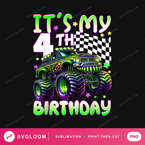 its-my-4th-birthday-monster-truck — image 1