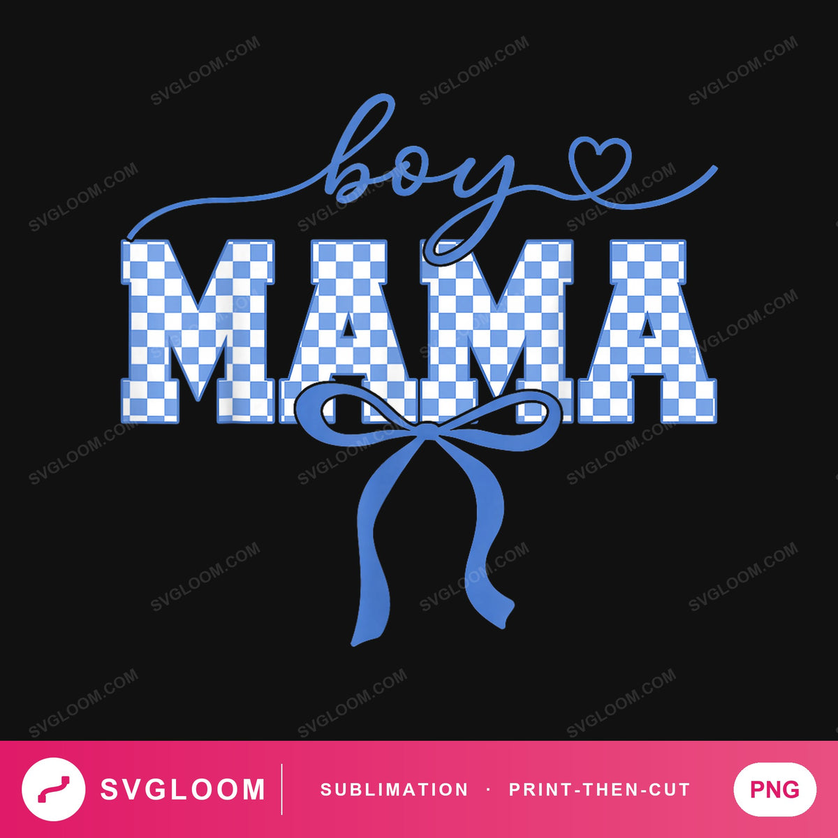 boy-mama-gingham-bow-mom — image 1