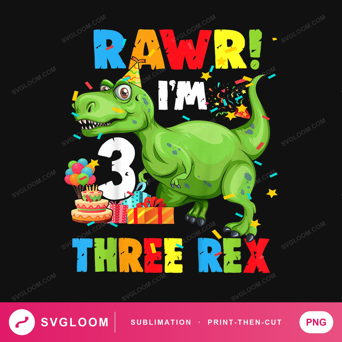 rawr-three-rex-funny — image 1